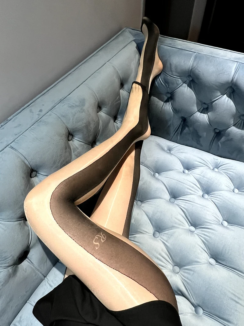 

Sexy Women's Stockings Vertical Stripe Letter Shiny Aurora Pantyhose Split Joint Shadow Thin Vertical Stripe Tights Best Sellers