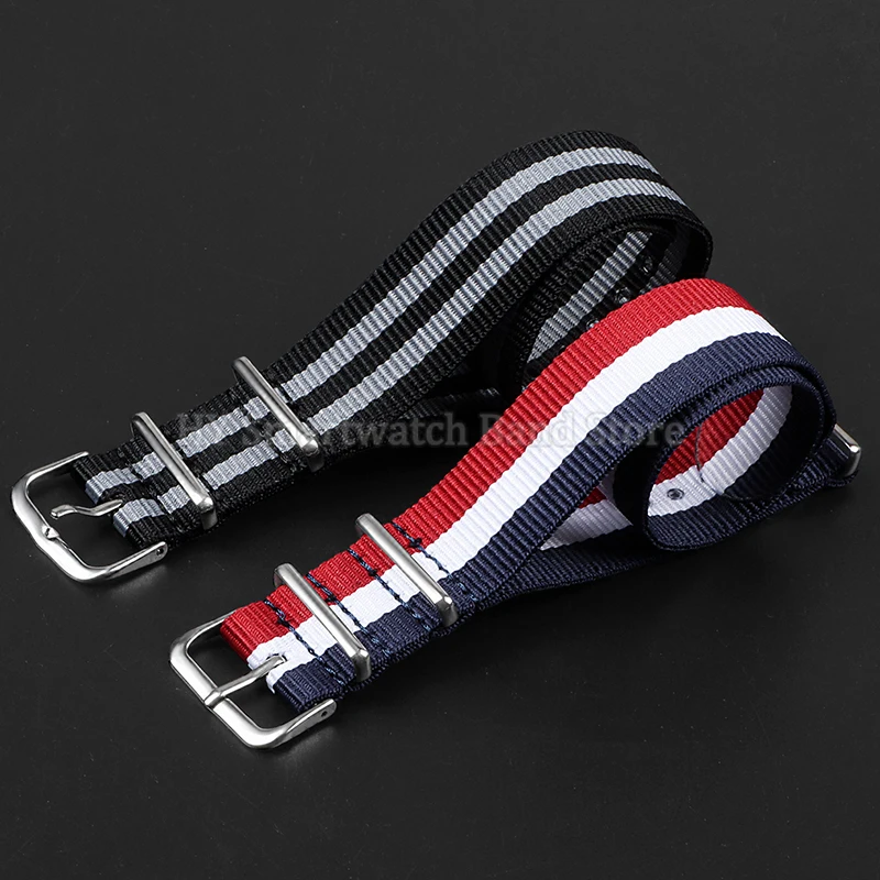 14 مللي متر 16 مللي متر 18 مللي متر 20 مللي متر 22 مللي متر حزام ساعة نيلون ل رولكس ل Seiko العسكرية الرياضة المعصم الفرقة ل تيودور مضفر سوار قماش حزام