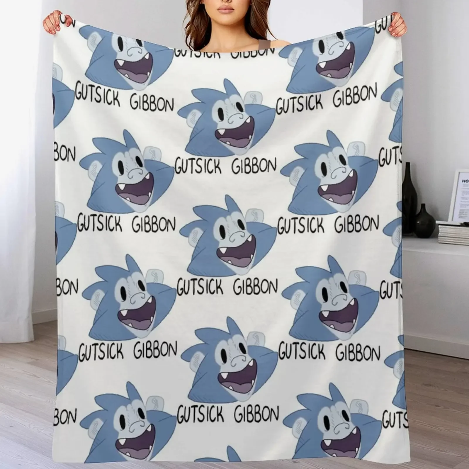 Gutsick Gibbon Throw Blanket Warm Bed sofa bed Fashion Sofas Blankets