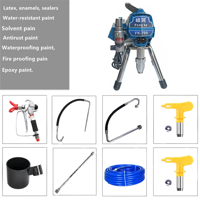 Professional Airless Spraying Machine  Airless Spray Gun 3200W Brushless Motor 3.2L Airless Paint Sprayer FK-700 Painting Tool