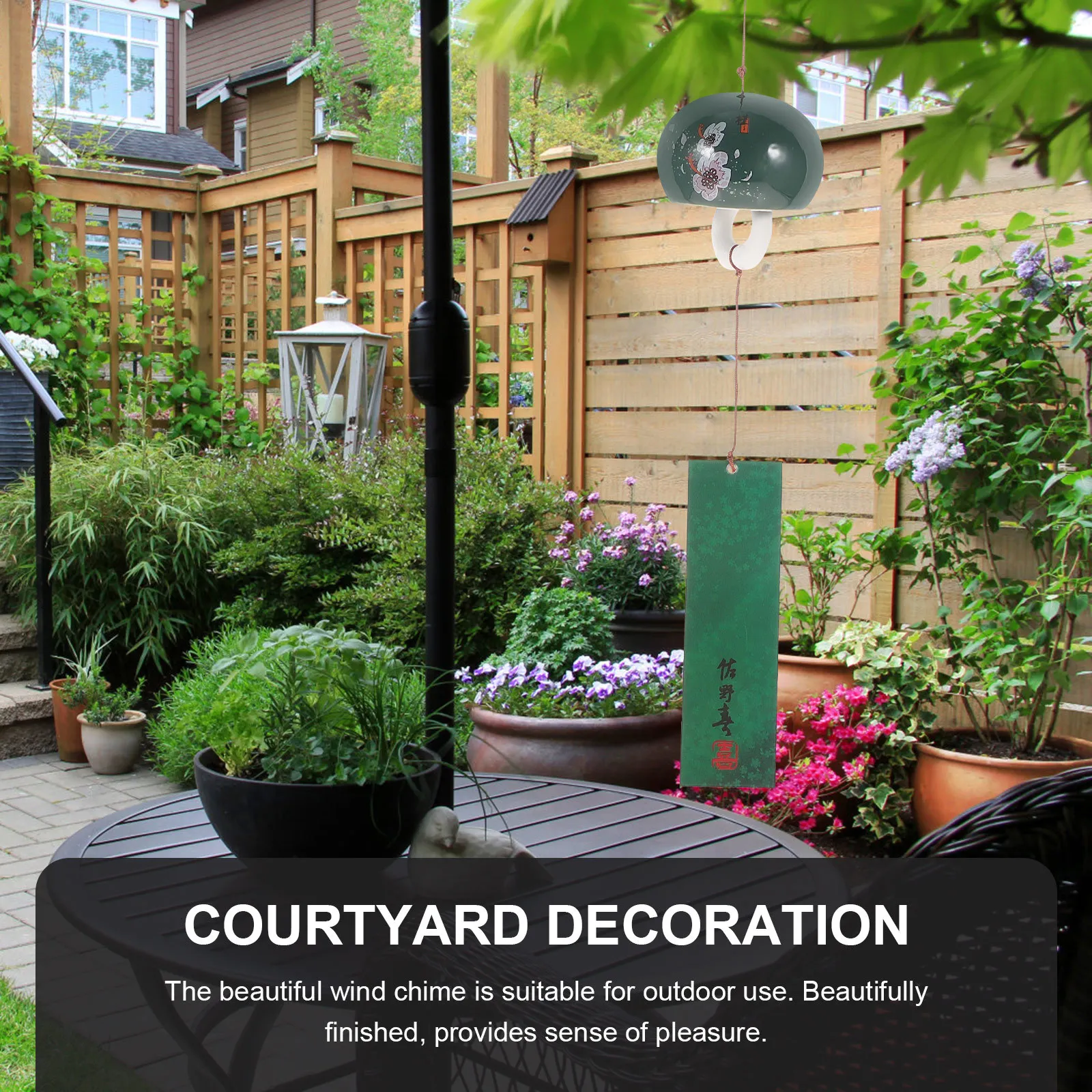 

Cute Ceramic Wind Chimes Japanese Bell Hanging Yard Decorations Pendant Bells for outside Windchime Vintage Home