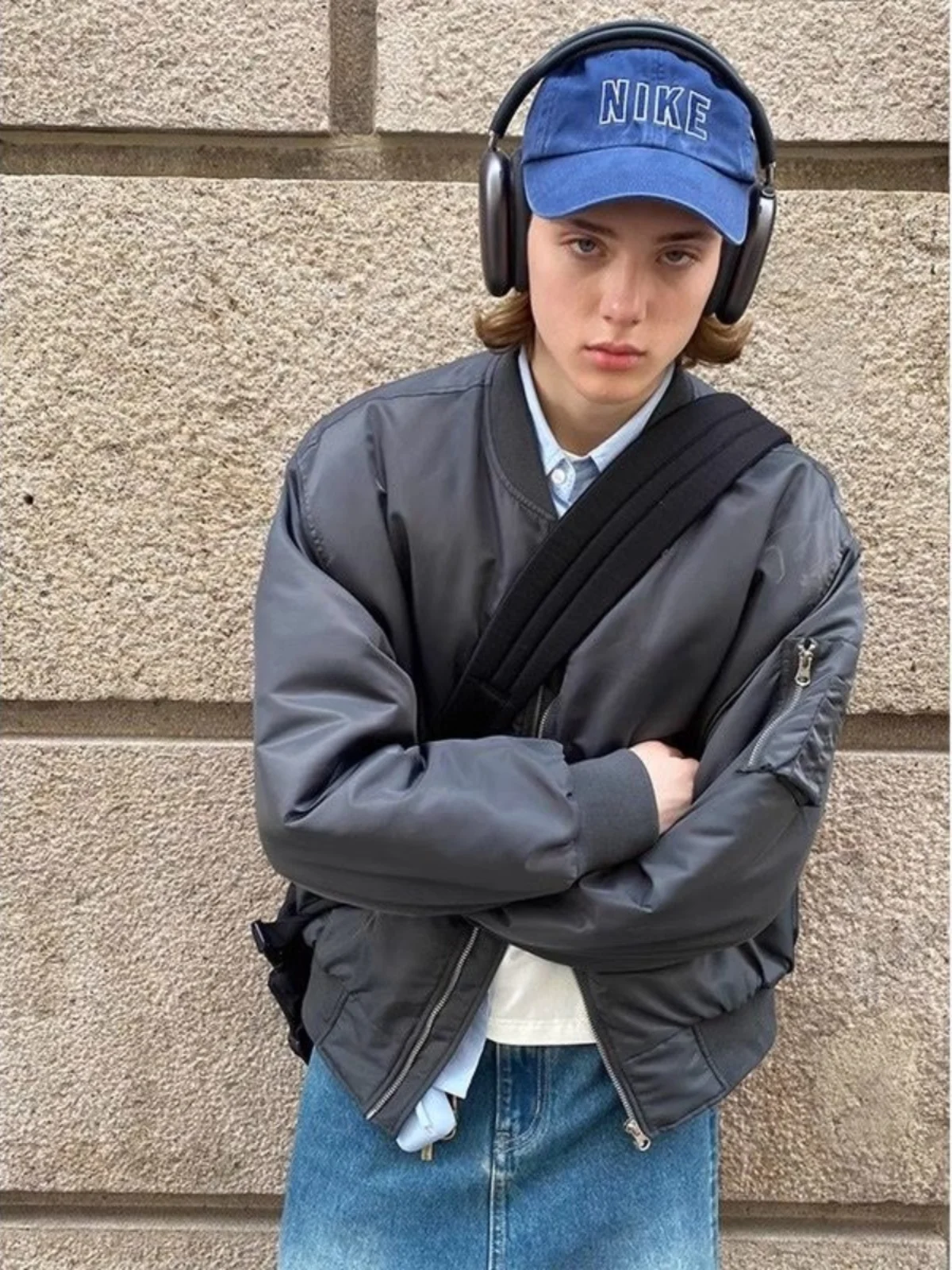 

Мужская зимняя водонепроницаемая и морозостойкая куртка-бомбер в стиле ретро-американской рабочей одежды из утолщенной ткани (слитин)