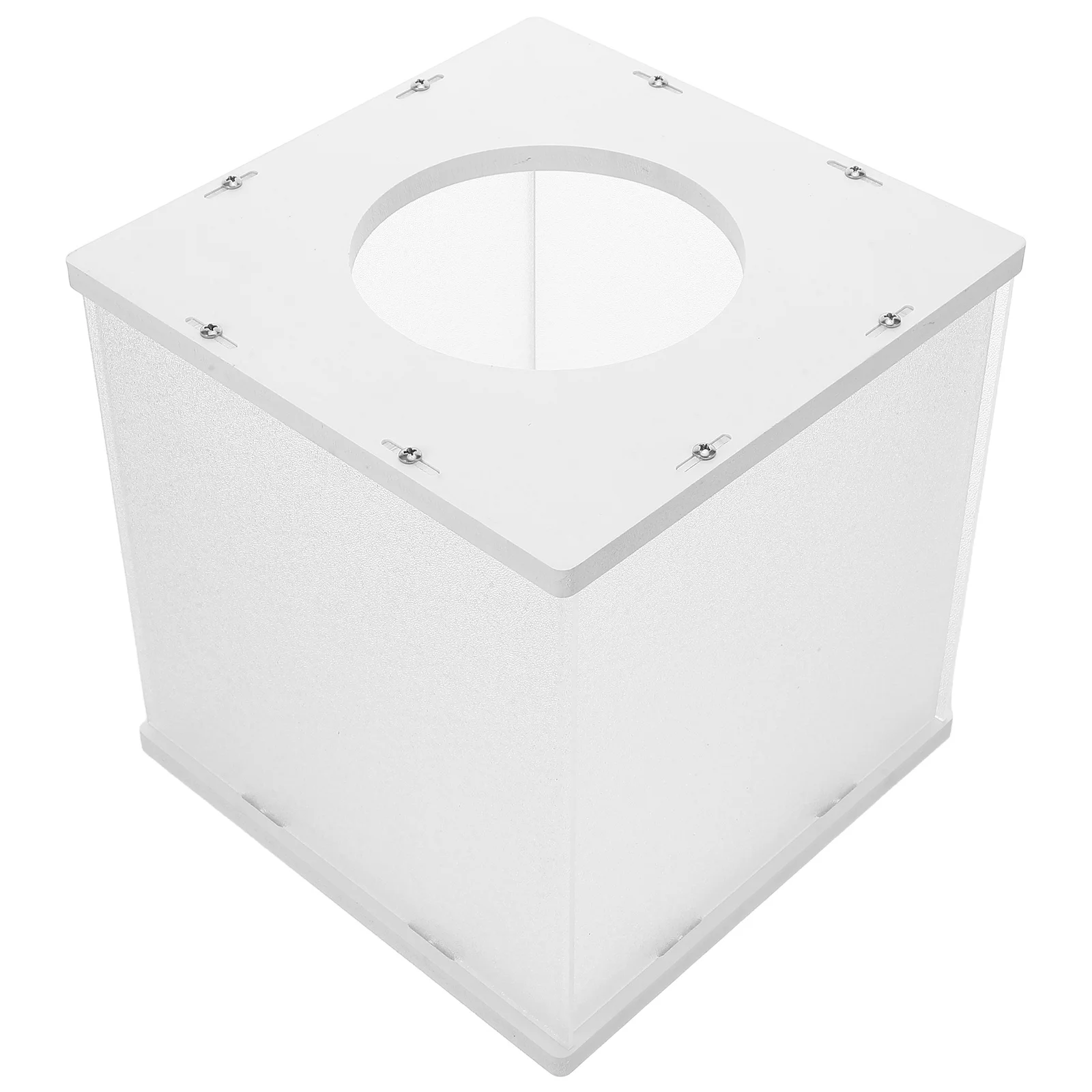 กล่องอะคริลิคใสทรงสี่เหลี่ยมขนาด 20 ซม. สำหรับการระดมทุน การลงคะแนน การกิจกรรมการกุศล การแข่งขัน  ใส่ตั๋ว จับสลาก