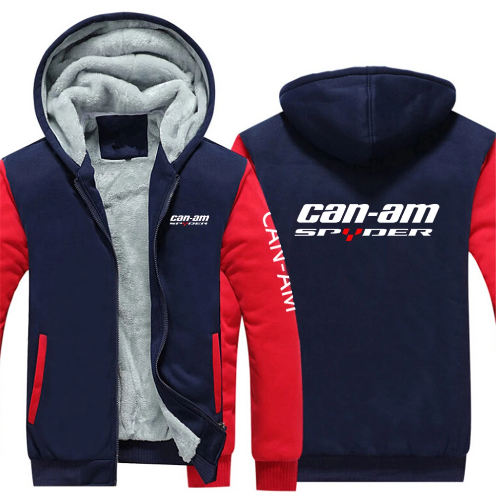 Can Am Team Spyder Motorcycles 2024 Winter Hoodie Scuba Diver Zipper Sweatshirt Gift Fashion Men Jacket Thicken Clothing