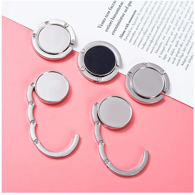 Portable Fashion Folding Crystal Alloy Purse Handbag Bag Hanger Hook Holder Table Hook Unique Parts Accessories Multifunctional