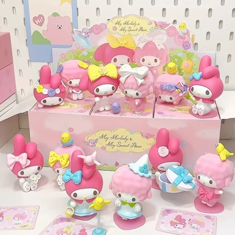 

Подлинная в наличии My Melody My Sweet Piano Meet, серия слепая коробка, игрушка, коллекционные настольные украшения, милые игрушки, подарки на день рождения для девочек