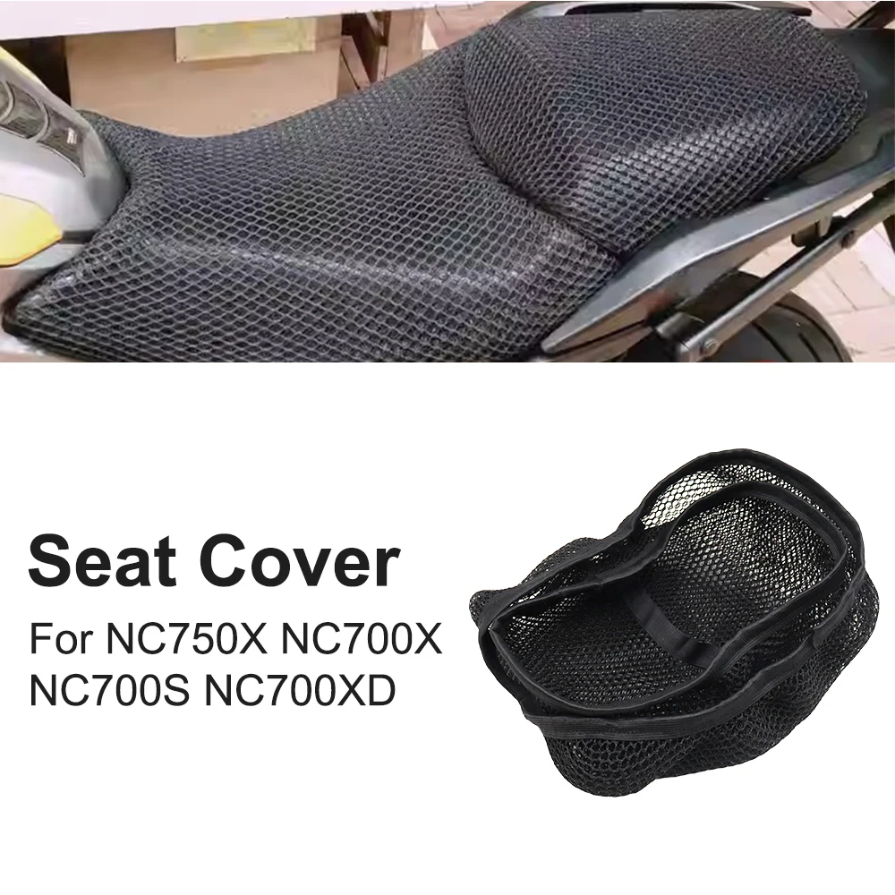 For HONDA NC750X NC700X NC700S NC700XD Motorcycle Seat Cover 3D Mesh Fabric Non-Slip Breathable Cushion Heat Insulation