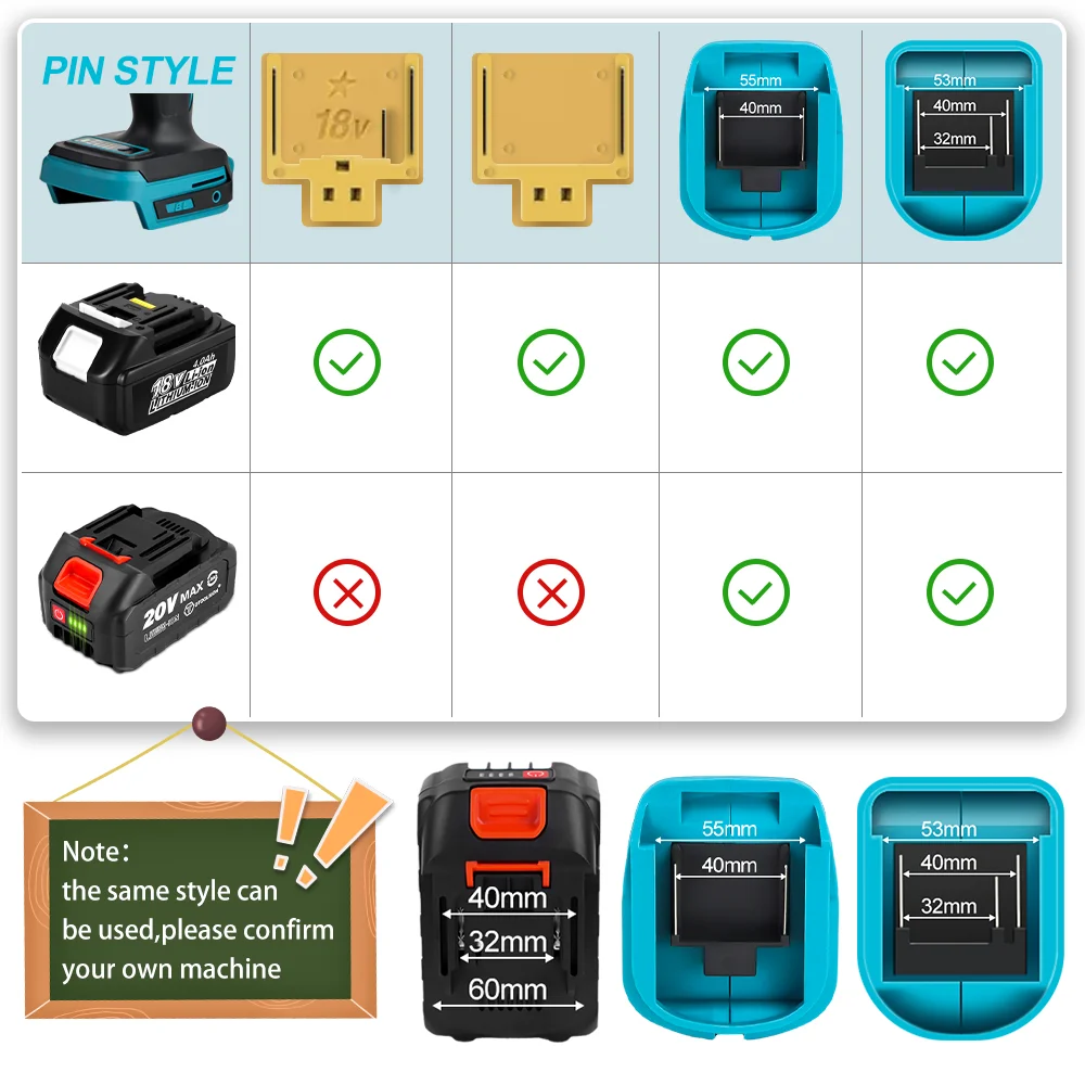 20V Lithium-ion Battery Suitable for MT Series Electric Tools Electric Drills Rechargeable Batteries with LED Display Lights