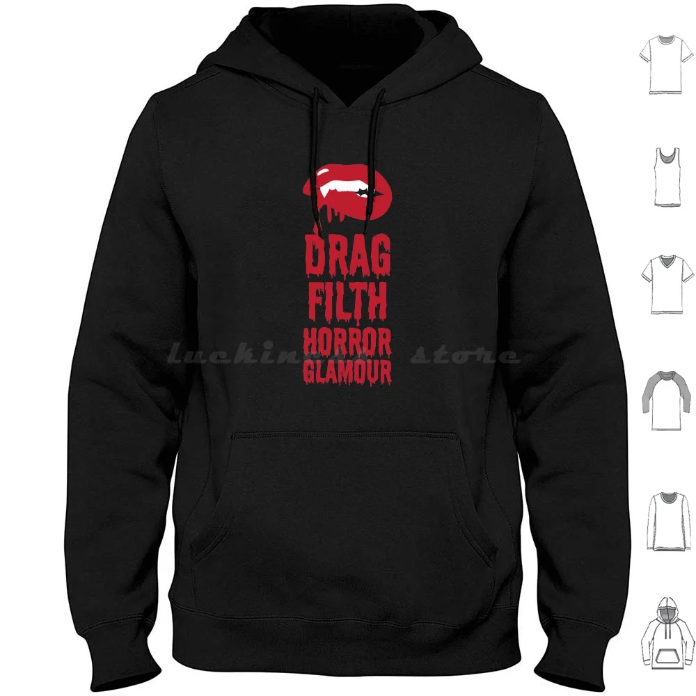 Dragula Logo Fangs Hoodies Long Sleeve Dragula Drag Horror Drag Queen Halloween Boulet Brothers Glamour The Boulet