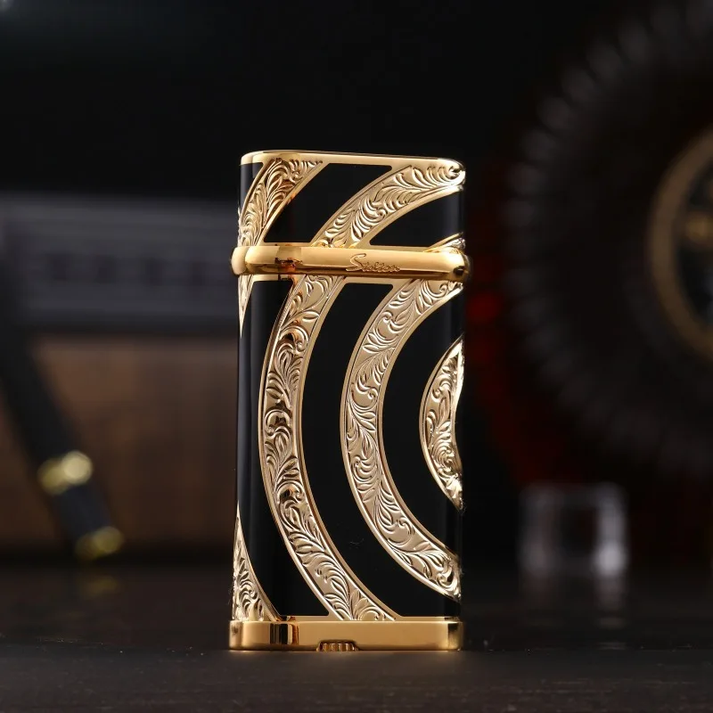 

New Personalized High-end Dream Flower Pure Copper, Classic Retro Style Inflatable Lighter, Wholesale Gift for Boyfriend