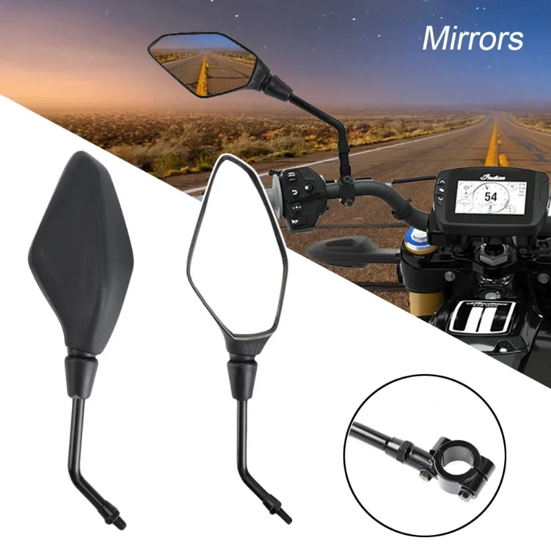 

1 Pair Universial ATV Motorcycle HandleBar Mirror Scooter E-Bike Rearview Mirrors Electromobile Back Side Convex Mirror