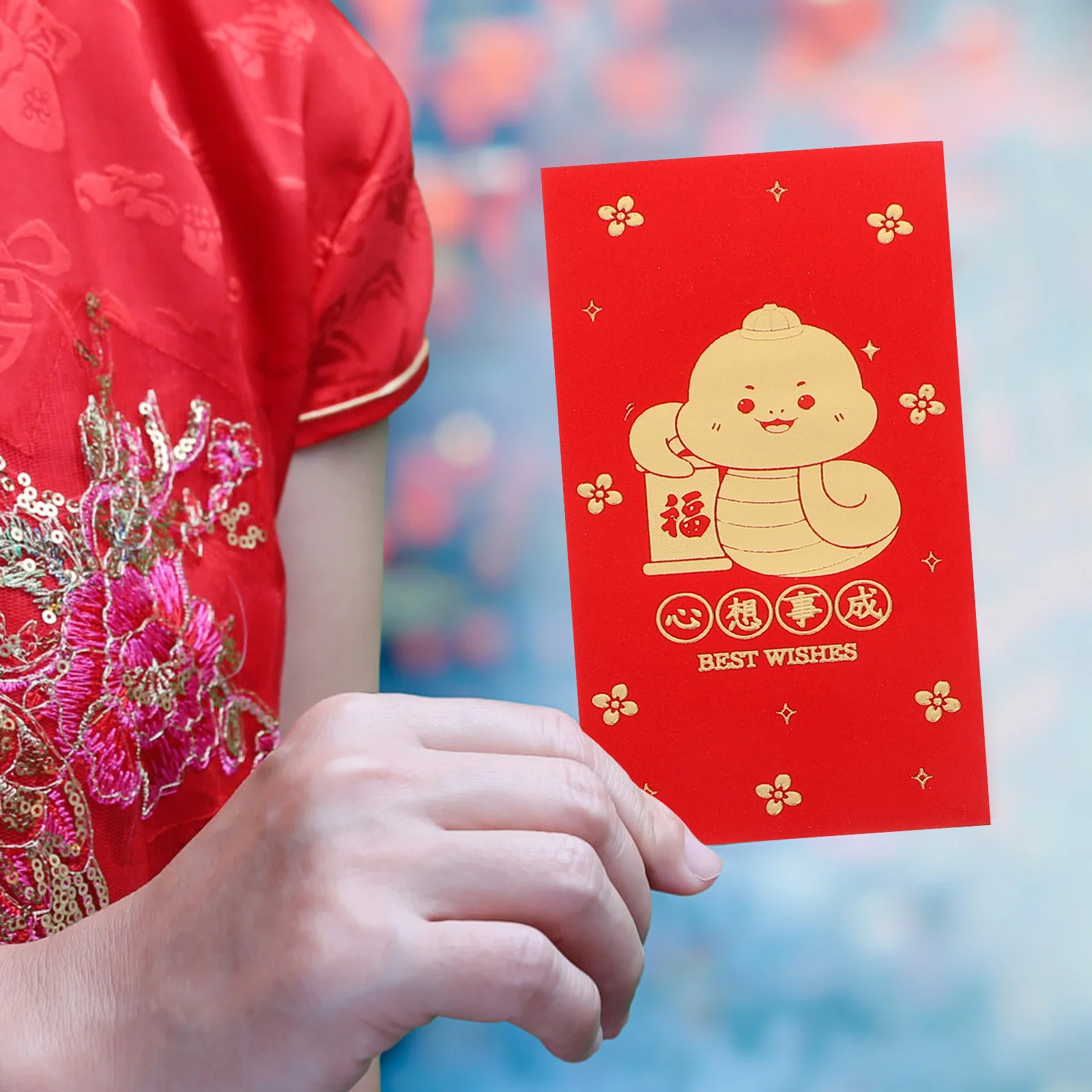 

12pcs Red Envelopes Chinese New Year Traditional Glittery Wedding Cash Envelope Money Holder Coin Packet Budget Decorative
