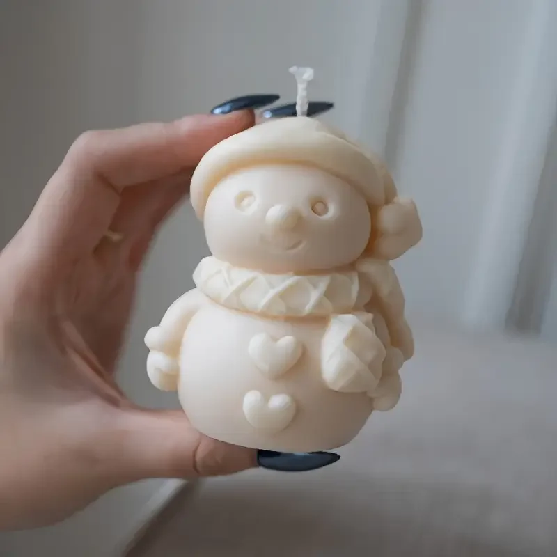 Christmas Elk Hat Snowman Silicone Candle Mold for Handmade Aromatherapy Resin DIY Party Gift Creative Kitchen & Dining Home Dec