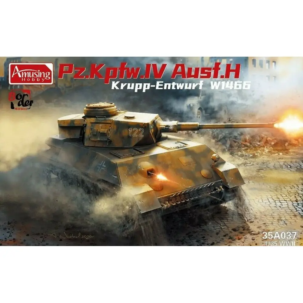 

Amusing Hobby 35A037 1/35 Pz.Kpfw.IV Ausf.H Krupp-Entwurf W1466 - Scale Model Kit