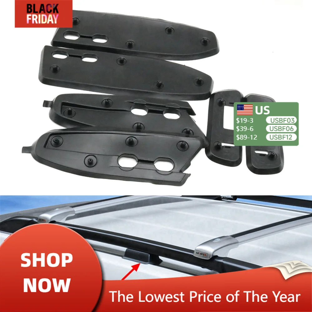 1 Set Car Roof Racks Rail Rubber Gasket Luggage Rack Bar Waterproof Pad For Toyota Land Cruiser Prado LC120 FJ120 2003-2009