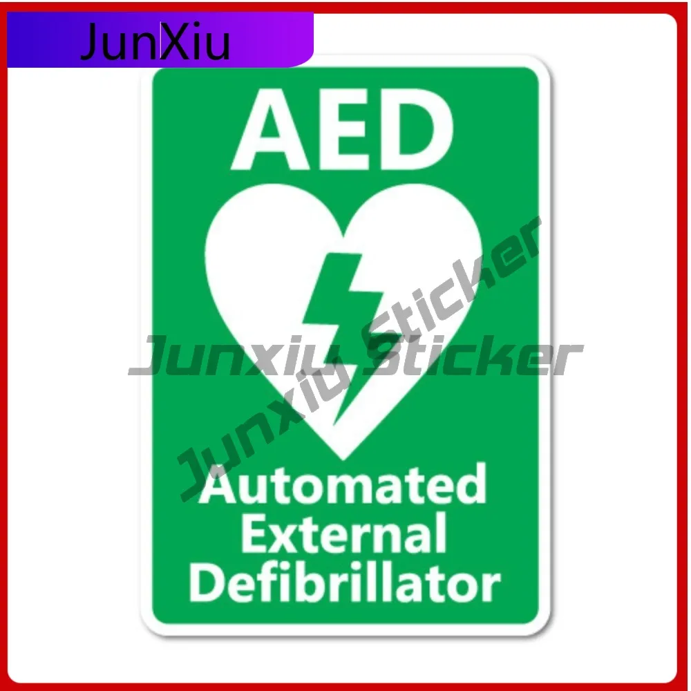 

AED Automated External Defibrillator Sticker Decal Safety Sign Vinyl #7347EN Cool Waterproof Decoratio Car Laptop