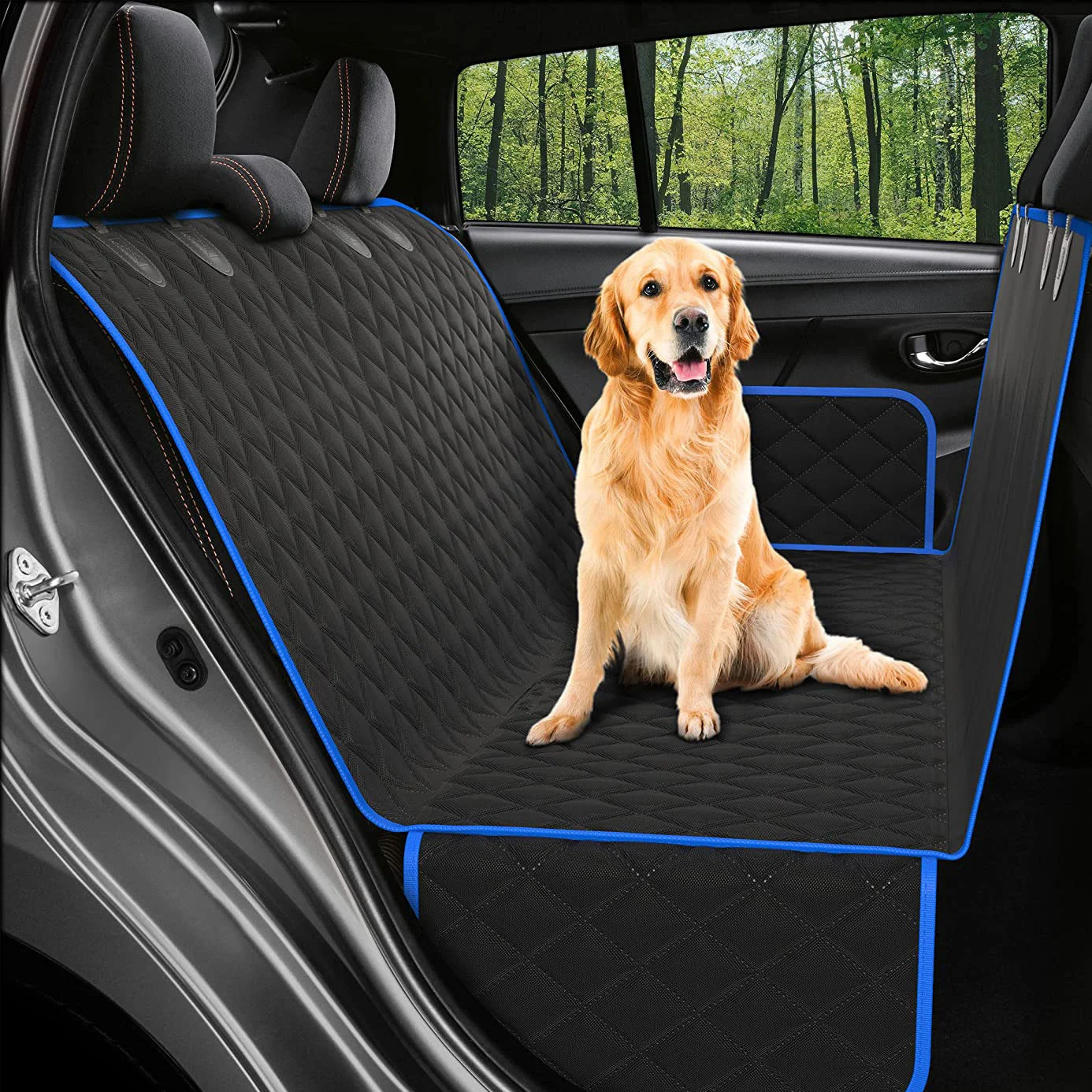 Hamaca de viaje impermeable para mascotas, Protector de asiento trasero de coche, Alfombrilla de seguridad, funda de asiento de coche para perros