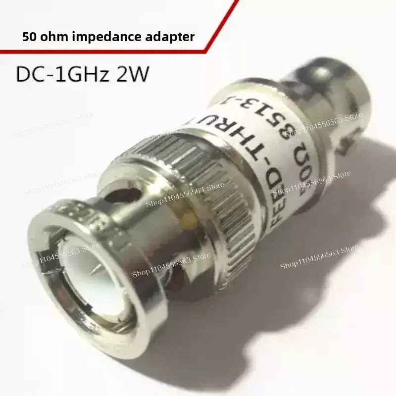 BNC Male to Terminal Through-Load - 50Ω Impedance Matcher for Oscilloscopes
