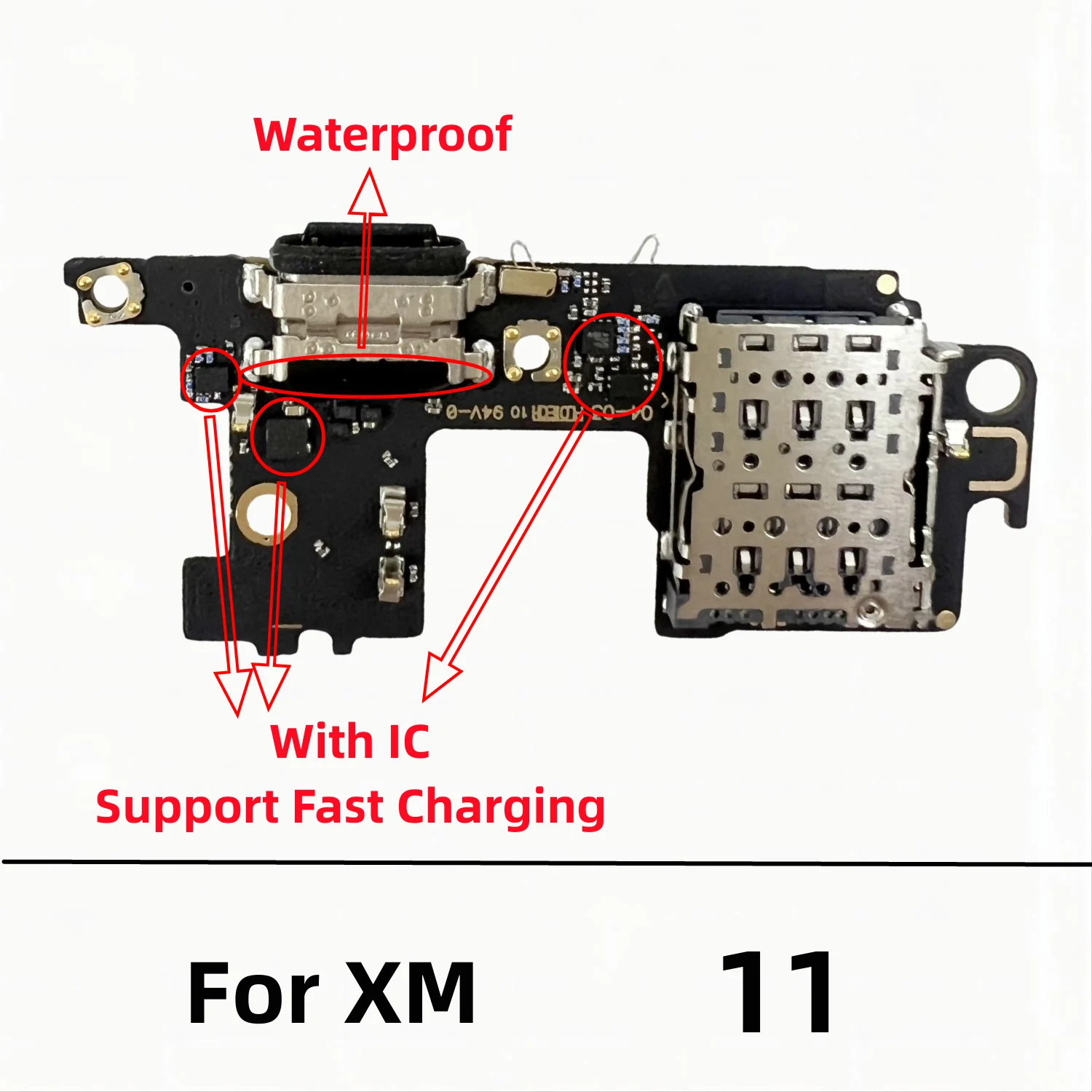 USB شاحن حوض موصل مجلس شحن ميناء الكابلات المرنة ل شاومي 11 12 12X 12S Redmi A1 ملاحظة 5A