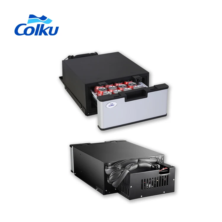 

Hot Selling Black 12/24 Volt DC Drawer Fridge with Compressor Refrigeration Ice Maker for Truck SUV Car RV Caravan