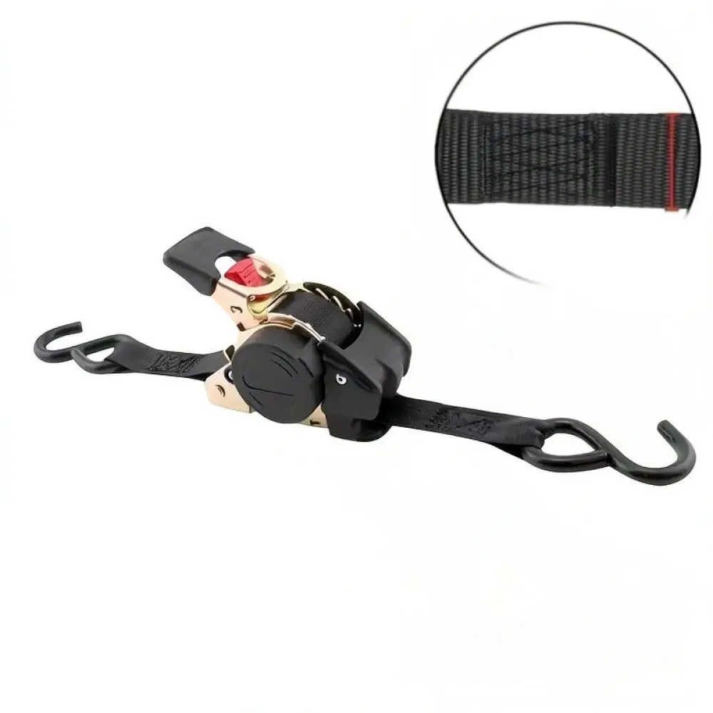 Retractable Ratchet Straps Cargo Lashing Belt Durable Polyester Tensioning For Pickup Truck Trailer Camping Gear