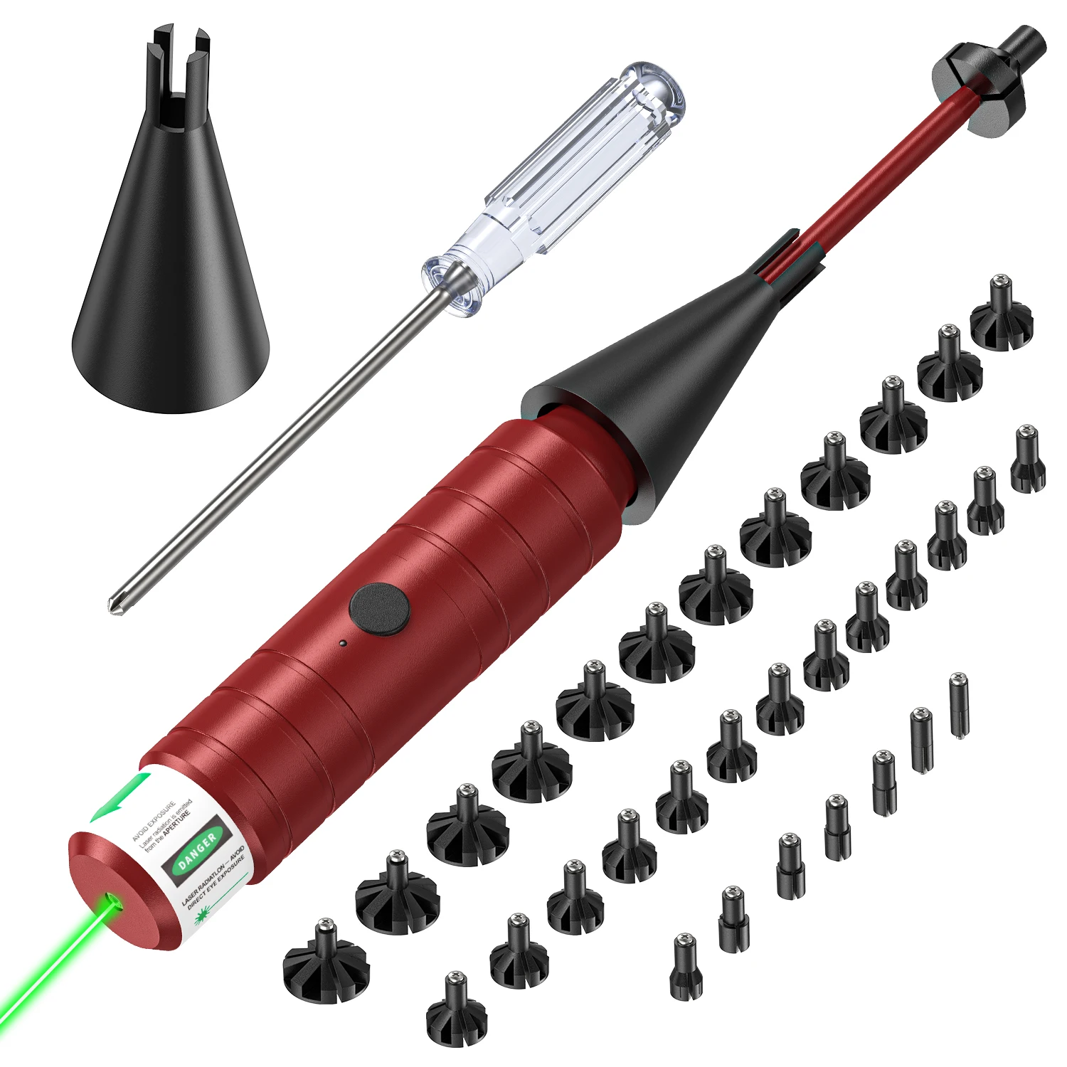 1350 tactical green laser collimator sight kit, compatible with rifle and pistol full caliber parallel calibration sights