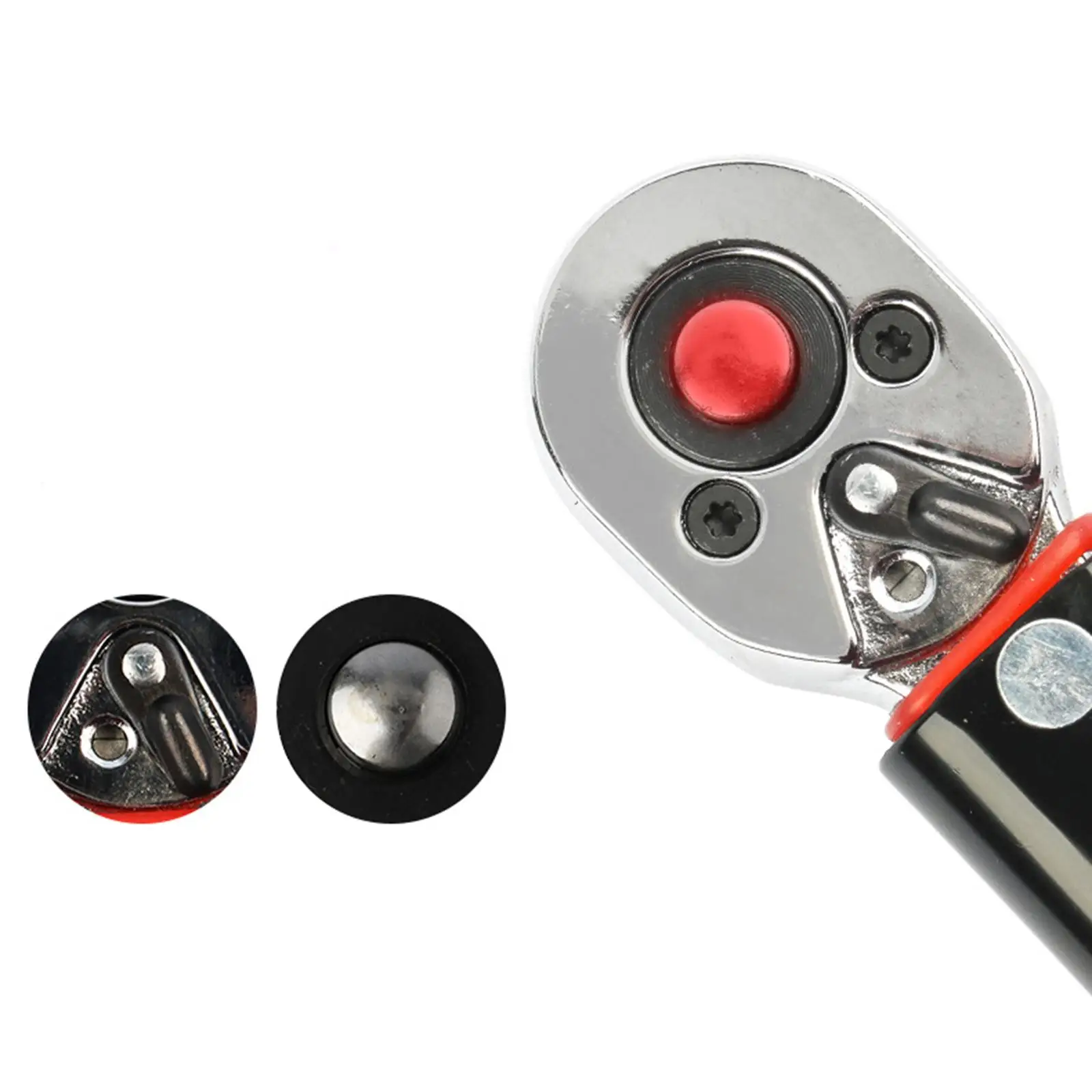 1/2 Inch Drive Torque Wrench Polished Chrome Adjustable Ratchet Tool for Car Wheel Lug Nut Tightening