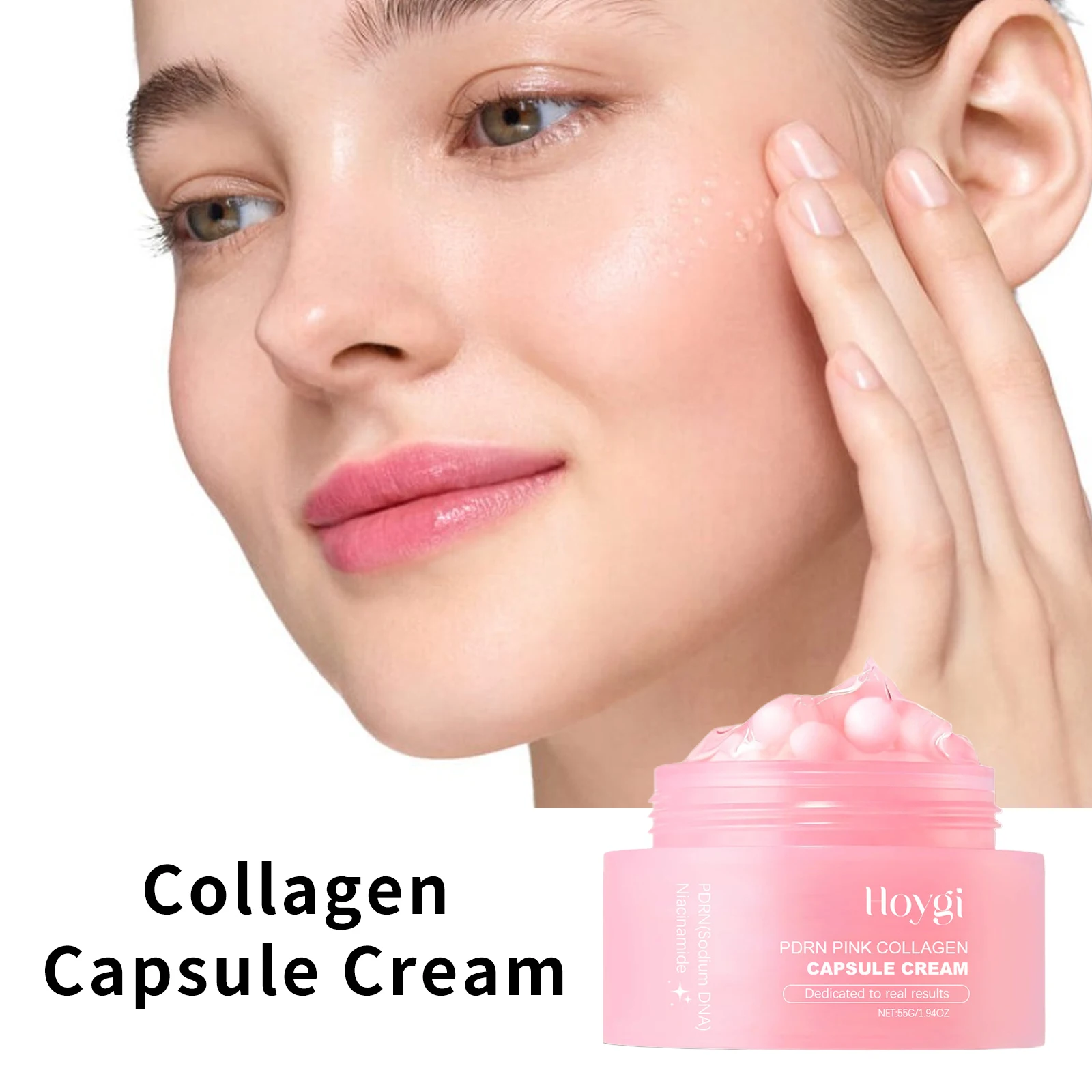 

Collagen Capsule Cream Repair Damaged Skin Strengthen Barrier Niacinamide Face Cream Remove Comedones Brightening Skin Care 55g