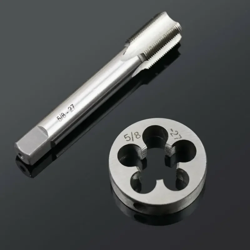 

Ручной штамп с ЧПУ Gewindebohrer Und Matrizensatz Зуehör Высокоскоростная сталь 5/8"-27 Metallbe ש Right Hand