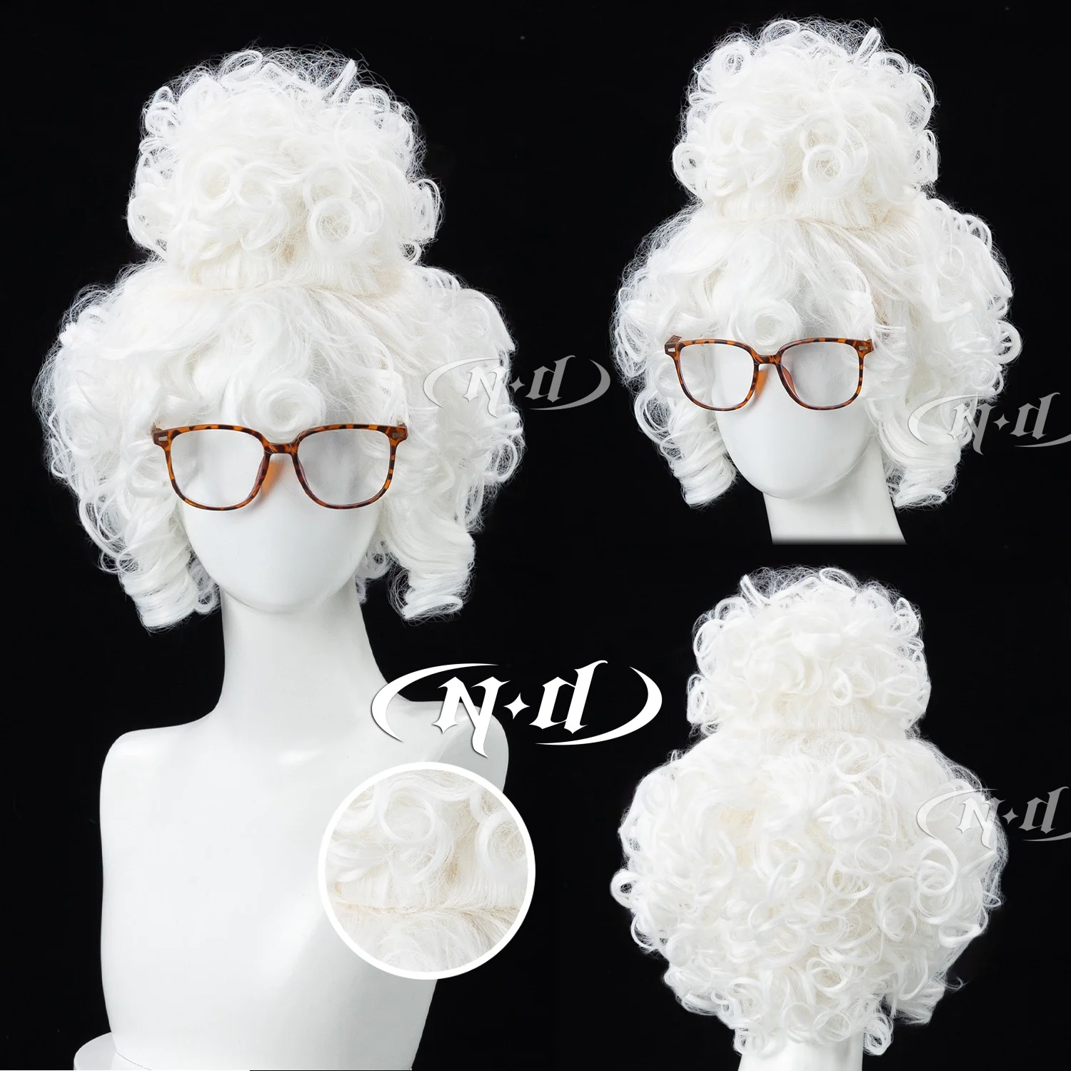 ND Brand Dawn Bellwether Zootropolis Cosplay Wigs Hair Hairpiece for Comic-con Cosplayer Halloween Costume Party Theme