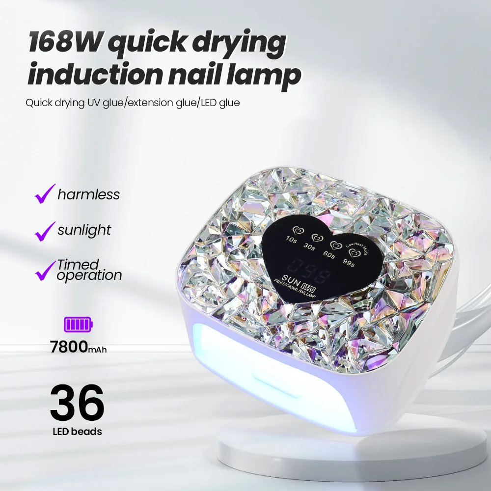 Hot Sale Clay Craft Nail UV Lamp High Power Rechargeable Nail Dryer Gel Polish Curing Lamp Tool