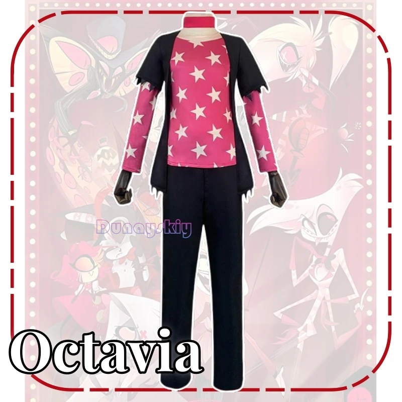 Octavia Cosplay Costume Clothes Uniform Cosplay Hotel Octavia Performance Dress Costume Halloween Party Woman Demon Set