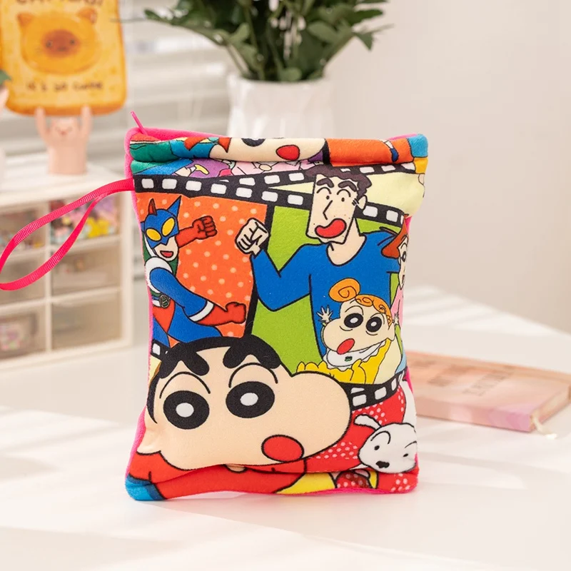 4 sztuki w 1 opakowaniu, pluszowe zabawki Crayon Shin-chan, kawaii miękkie pluszaki, prezent urodzinowy/świąteczny dla dziewcząt i chłopców, pluszaki z filmu.