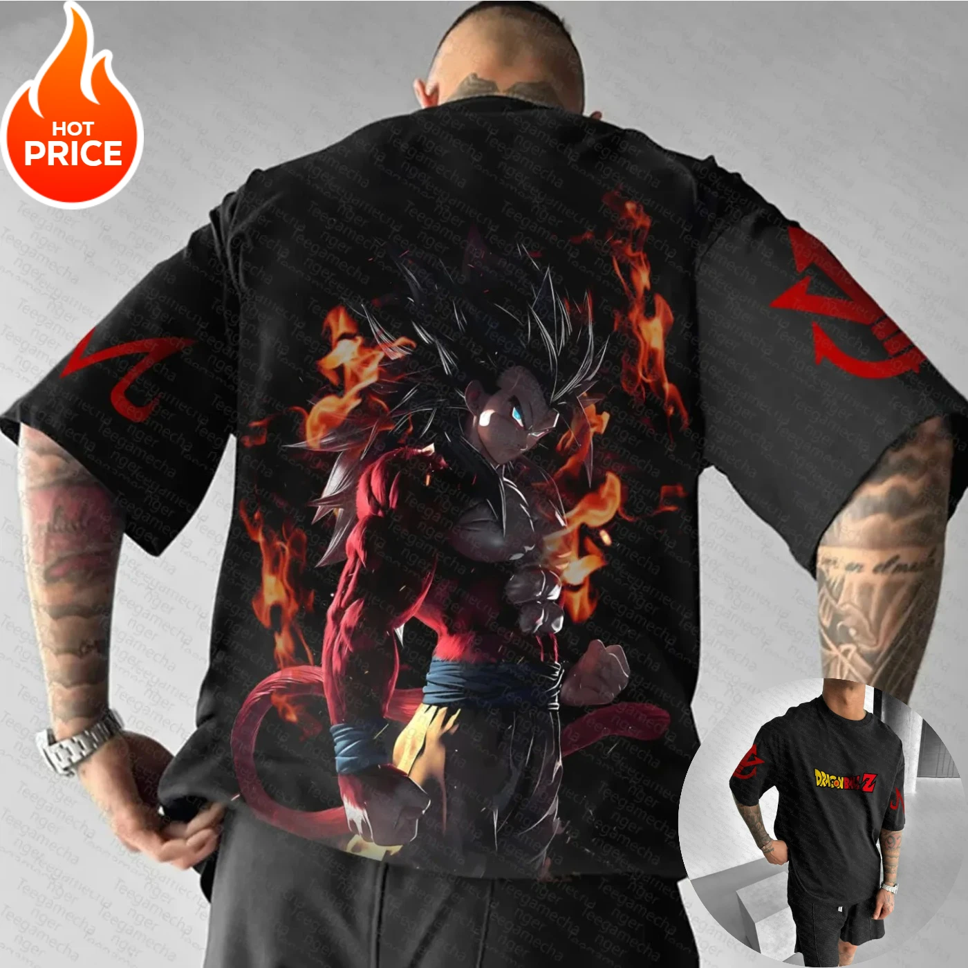 Super saiyan dragon ball son goku harajuku verão camiseta masculina oversized vintage streetwear feminino casual manga curta unisex