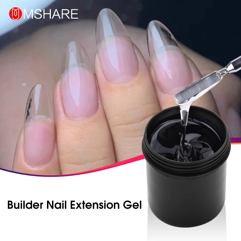 MSHARE Nude Self-Nivelamento Nail Extensão Gel, Não Queimando, Aquecimento, Construção Rápida, Caramelo Branco Leitoso, Construtor, 250g