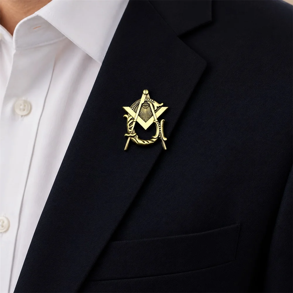 Multi Masonic Lapel Pins Free and Accepted Mason Knight Templar Compass and Sqaure Brooch Gifts Badges With Butterfly Clutch