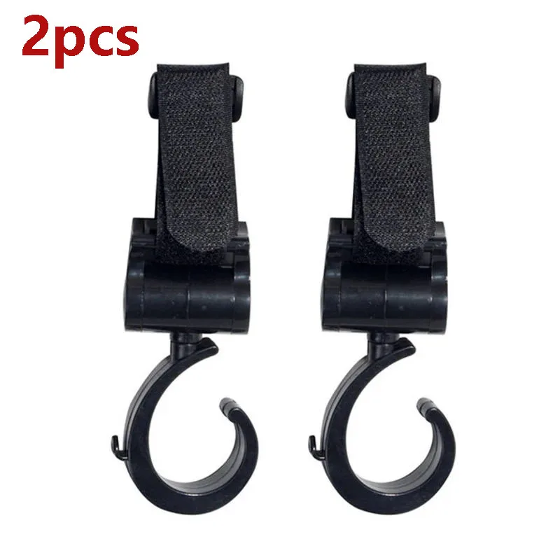 

2Pcs Hooks For Baby Stroller Multi Purpose Baby Stroller Accessories Rotate 360 Degree Hook Pram Organizer Bag Hanger New