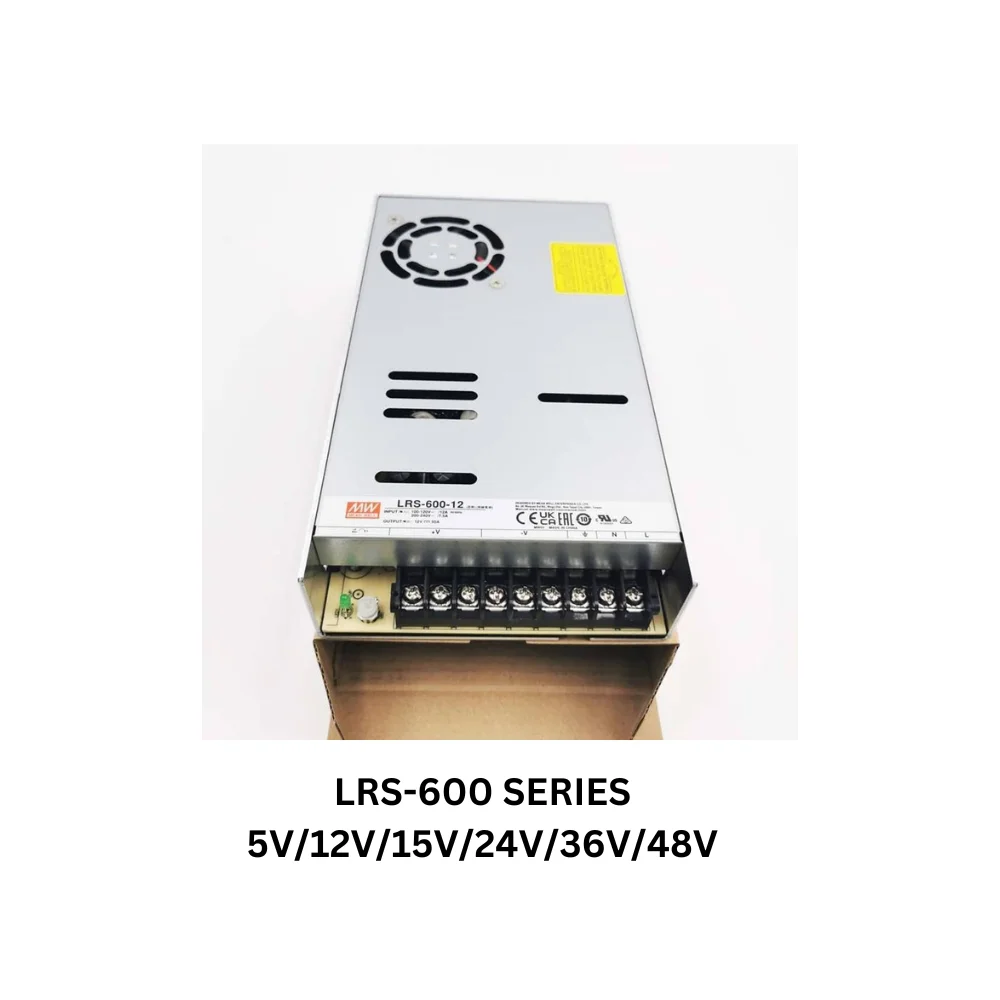 MEAN WELL LRS-600 Series 600W 5V/12V/15V/24/36V/48V Single Output Switching Power Supply With Fan 100% Original Brand New