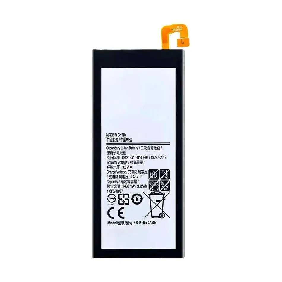 Batterie 2400 Mah Für Samsung Galaxy J5 Prime On5 2016 G570F G570Y M G5700 G5510 G5520 G570M EB-BG570ABE EB-BG57CABE
