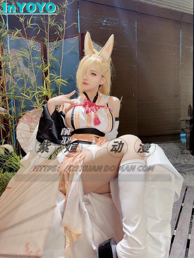 InYOYO niebieskie archiwum Cosplay KUWAKAMI KAHO kostium Kimono Hanfu sukienka, mundurek gra garnitur impreza z okazji Halloween strój kobiet