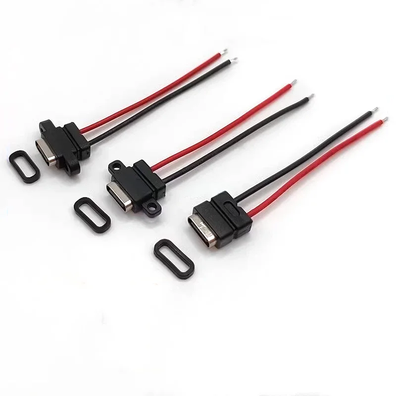 5Pcs USB TYPE-C Block 2P Welding Line Waterproof Tape Type C Only Rechargeable Port Head TYC Electric Shaver
