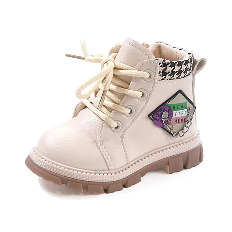 

Осень-зима 2022, новые ботильоны на шнуровке для девочек, детские кожаные ботинки, туфли принцессы на флисовой подкладке для малышей