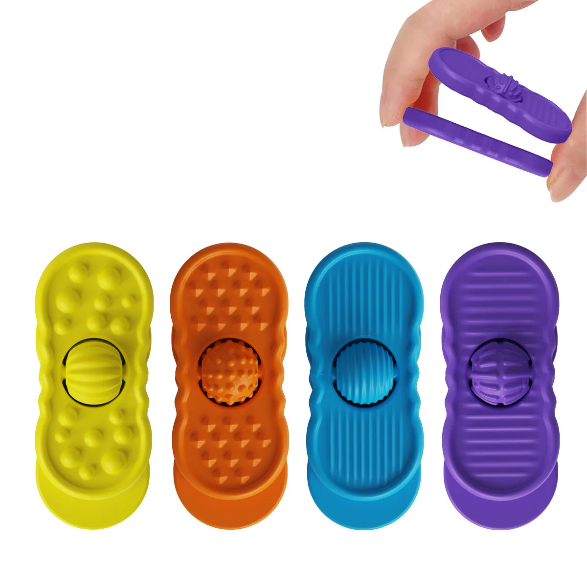 Sensory Fidget Toys Multi Texture Sliding Decompression Board Children's Sensory Silicone Toys Fidgeting Spinners Fidget Toy