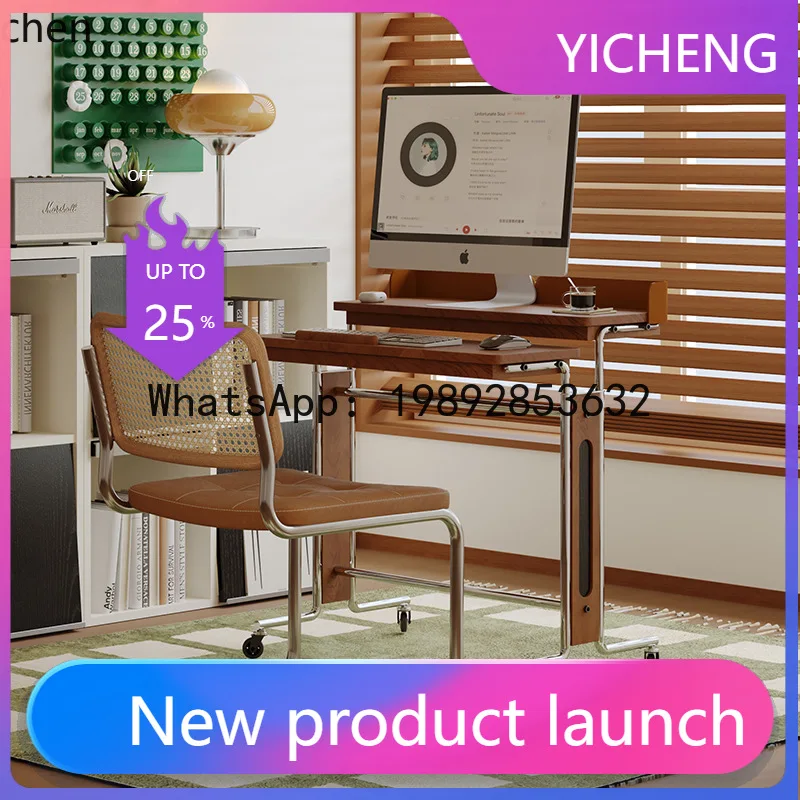 

X7 Desk Mobile Vintage Computer Desk Adjustable Desk Study Retro Bedside Table