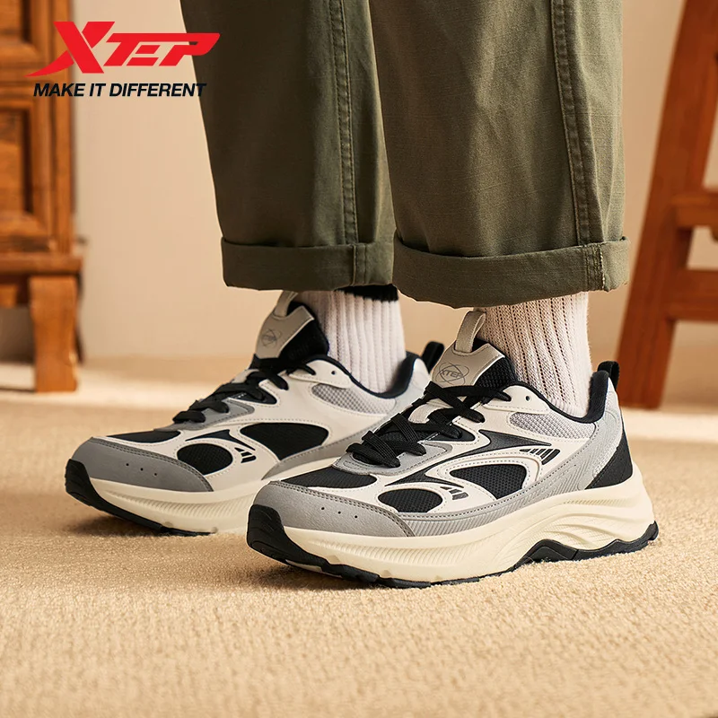 

Xtep Sneakers For Men Durability Sports Shoes Cushioning Street Style Comfortable Trendy Retro Fashion Sneakers 976419320050