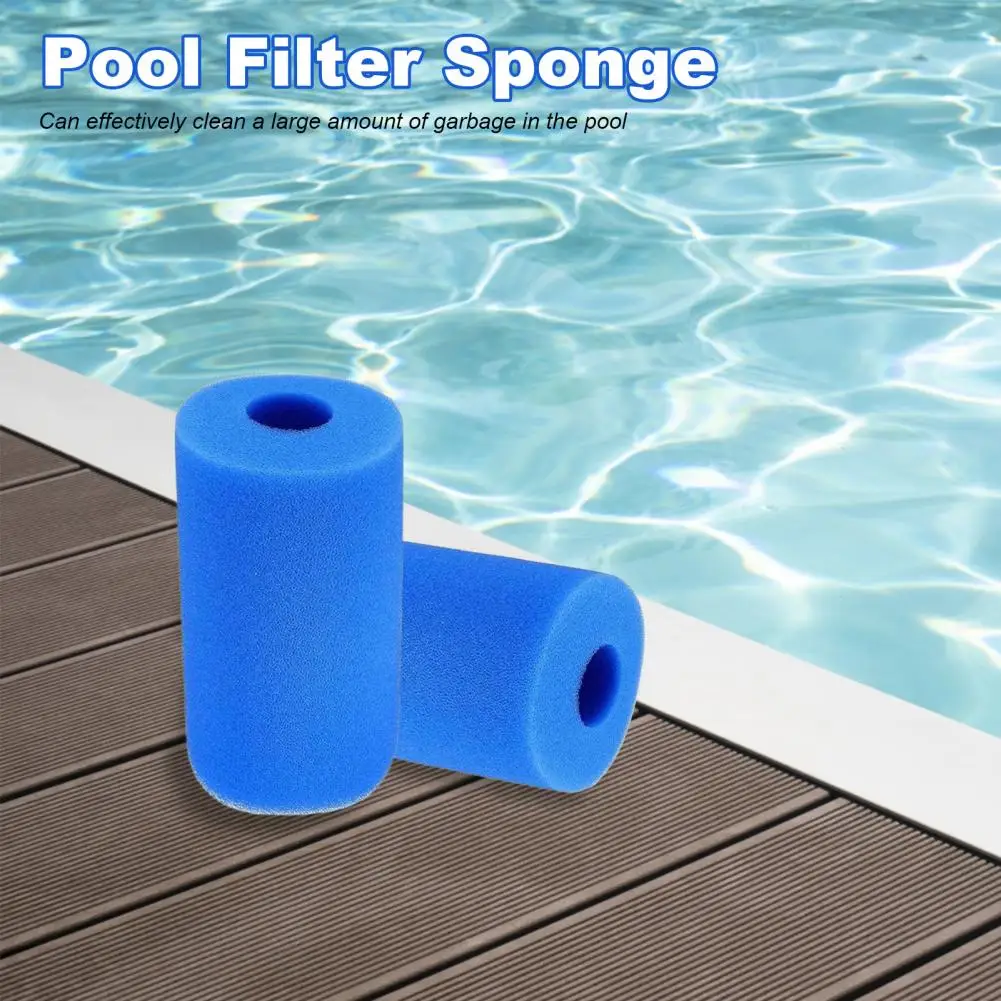 Éponge filtrante de piscine haute densité, mousse réutilisable pour l\'entretien de la piscine, élimine les débris, les feuilles et les cheveux