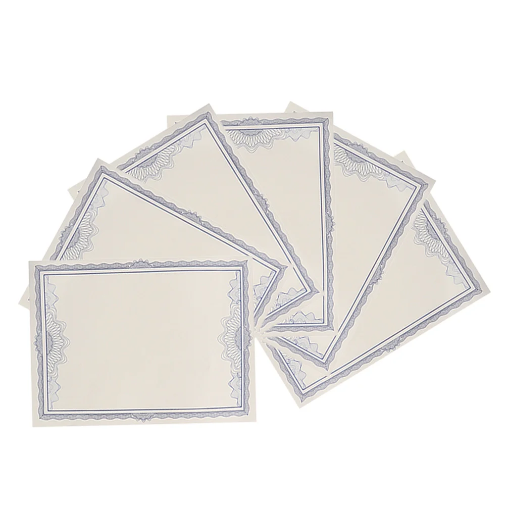 6Pcs Blank A4 Paper Certificate Core Inner Sheets Diploma Pages Award Graduation Employee Recognition Printing Products