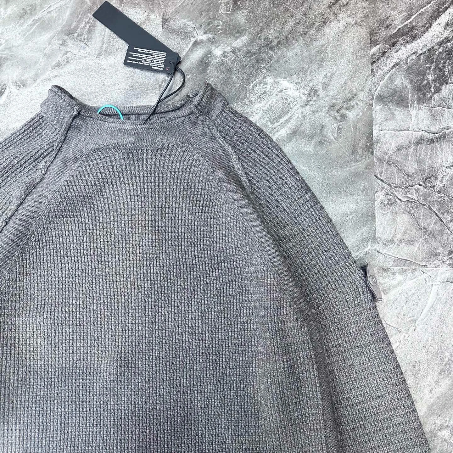 New Stone 25FW Ghost Sweater ex Organic Cotton Long Sve round Ne Casual Loose Fit Knitted Sweater for Men And Women