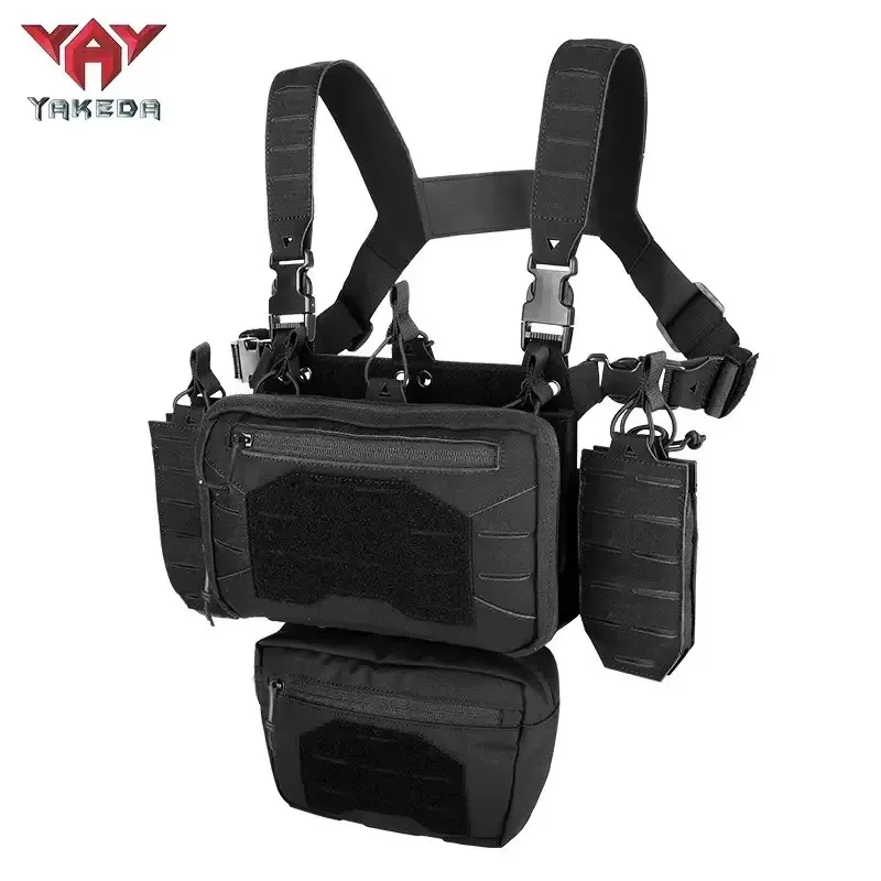 

YAKEDA MC Camo Molle Chest Rig Fight Chassis Placard Hook Loop Airsoft Magazine Pouch Tactical Plate Carrier Vest Equipment