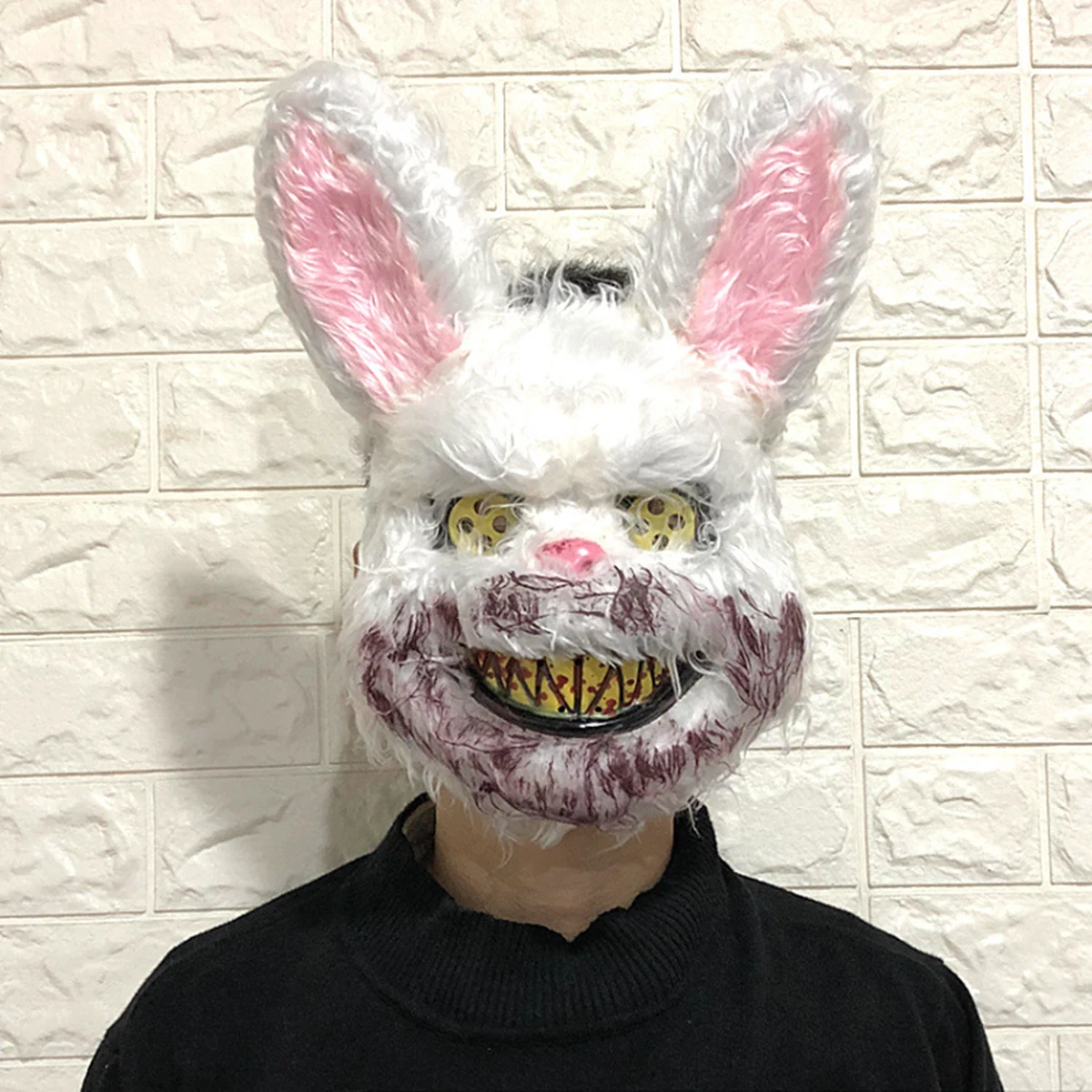 

Scary Rabbit Mask Costume Prop Mask Dress-up Accessory for Halloween Masquerade Cosply Costume Party Performance